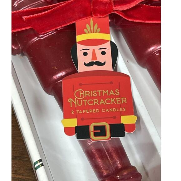 Christmas Nutcracker Tapered Candles Red Decorative Unscented 10” DW Home New - Picture 5 of 9